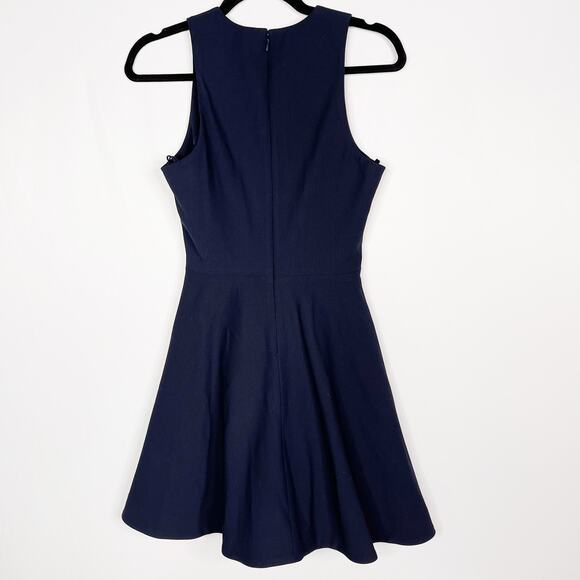 Elizabeth and James Size 4 Navy Blue Abella Cut Out Fit and Flare Dress Cocktail - Picture 2 of 11
